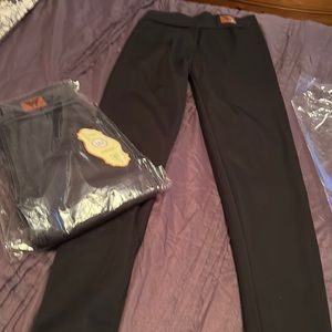 Two pair plush lined pull on pants/leggings- size small